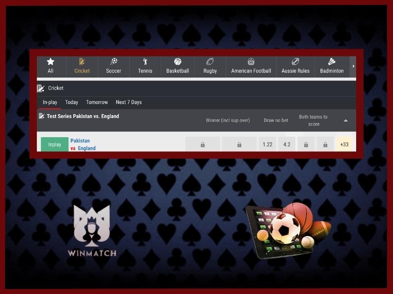 Cricket bet at Winmatch